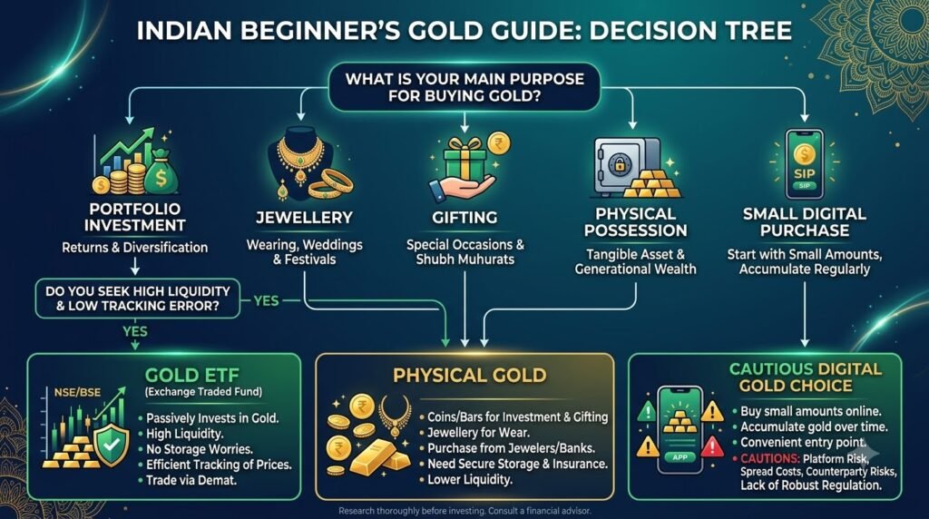 Cost comparison between Gold ETF, physical gold and digital gold