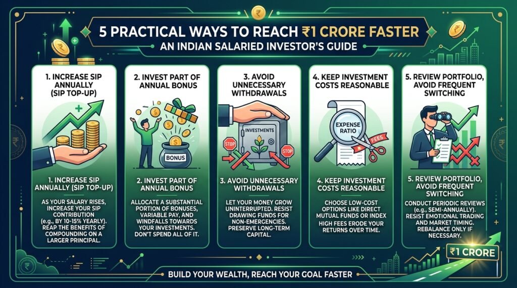 Practical ways to reach a ₹1 crore investment goal faster