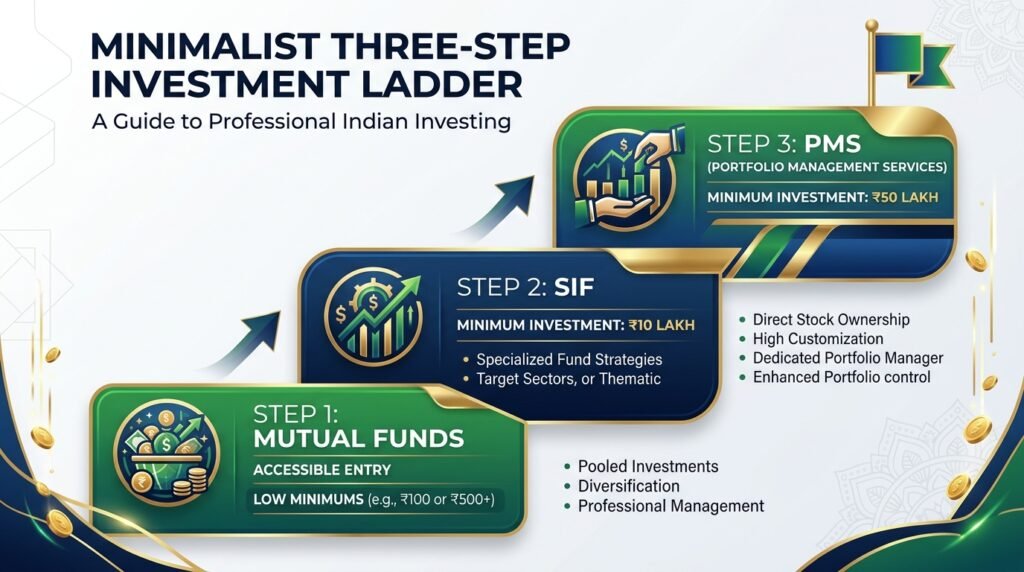Mutual Fund SIF and PMS minimum investment comparison