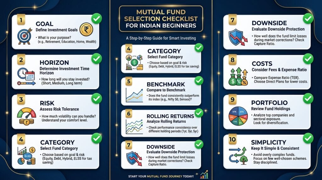 Ten-step checklist for choosing a mutual fund