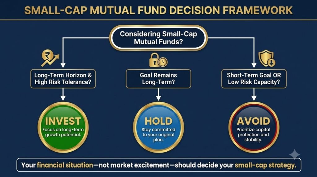 Small-cap mutual fund invest hold avoid decision framework