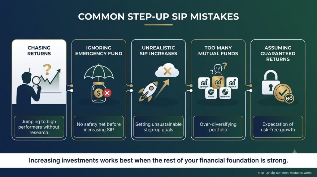 Common Step-Up SIP mistakes beginners should avoid