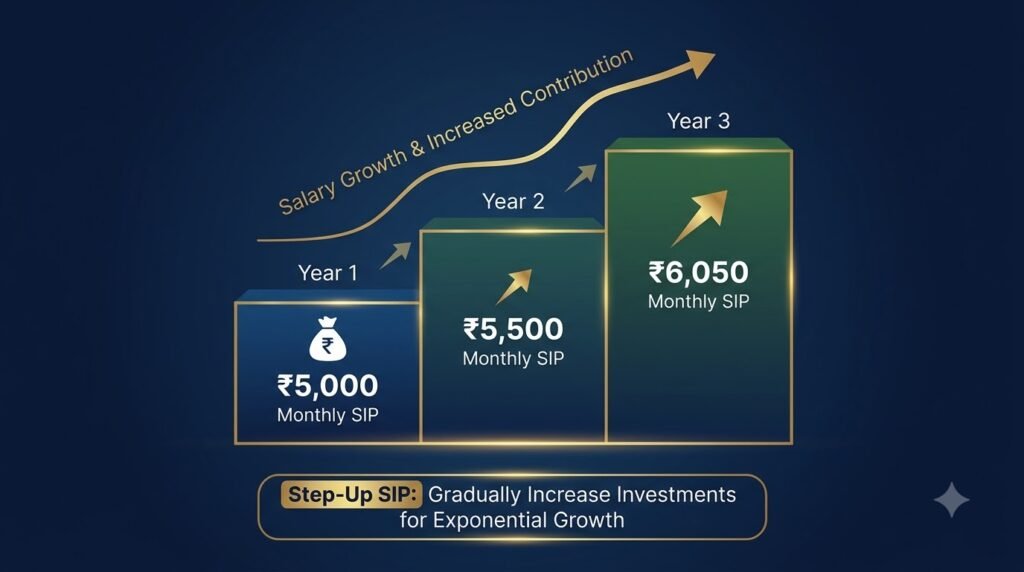 Step-Up SIP example for long-term investors
